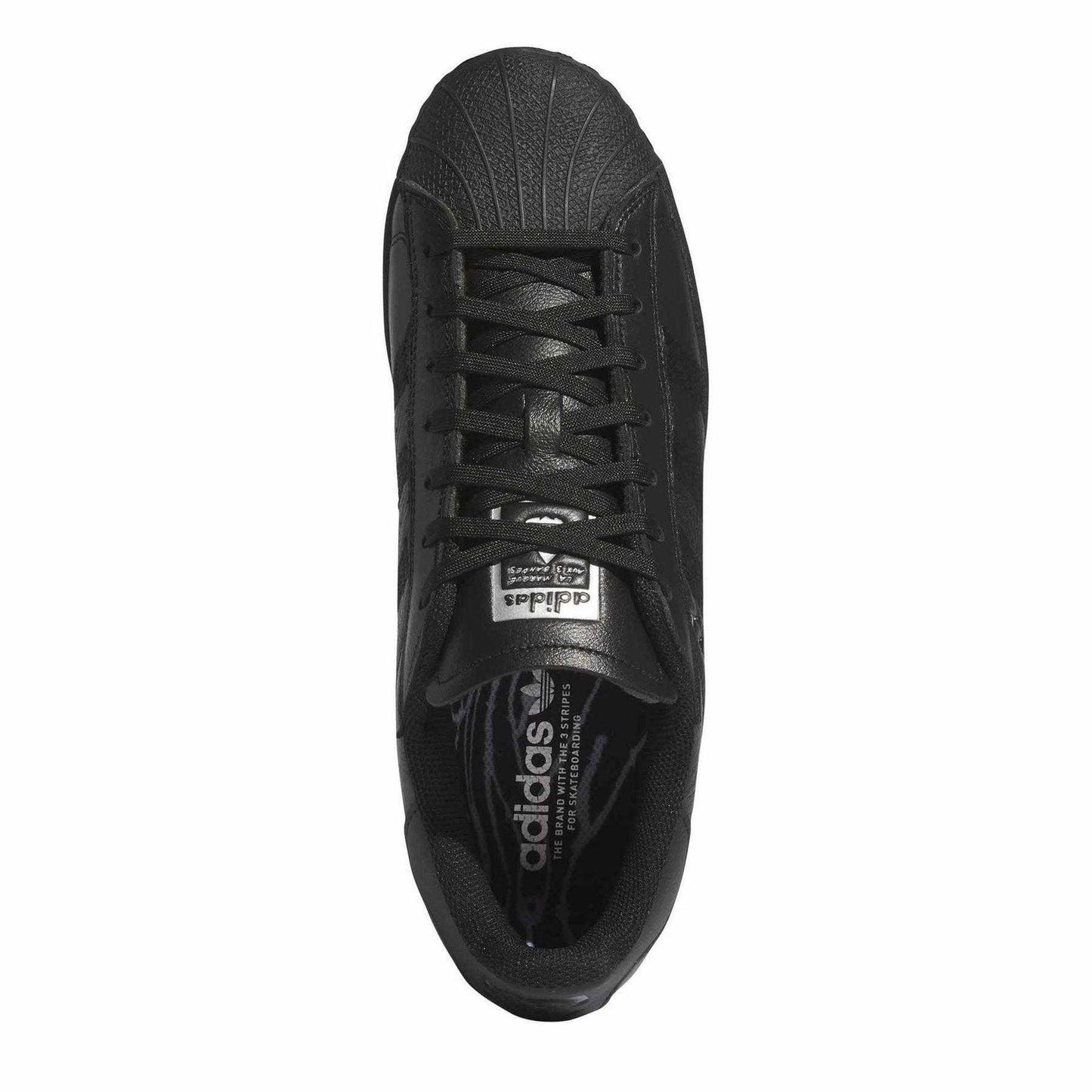 Black - Lifestyle - Adidas Mens Superstar Adv Leather Trainers