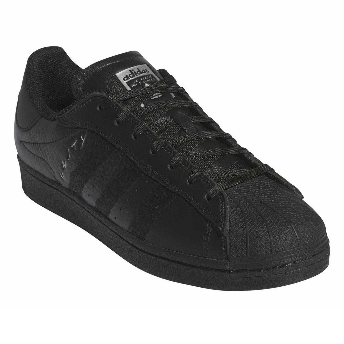 Black - Pack Shot - Adidas Mens Superstar Adv Leather Trainers