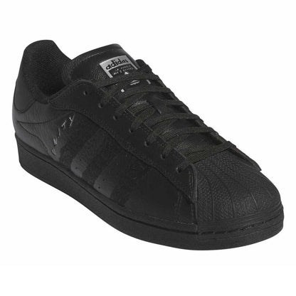 Black - Pack Shot - Adidas Mens Superstar Adv Leather Trainers