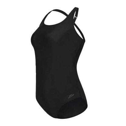 Black - Side - Slazenger Womens-Ladies Xtra Life Pregnancy One Piece Swimsuit