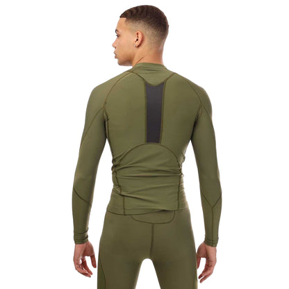 Khaki Green - Back - Skins Mens Series-3 Long-Sleeved Base Layer Top