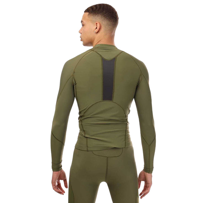 Khaki Green - Back - Skins Mens Series-3 Long-Sleeved Base Layer Top