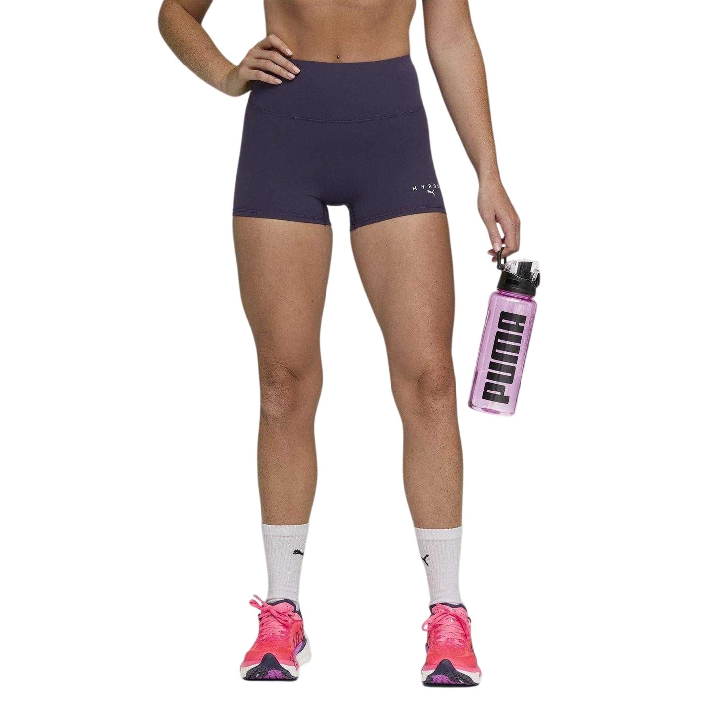 Deep Plum - Side - Puma Womens-Ladies Hyrox Luxe Shorts