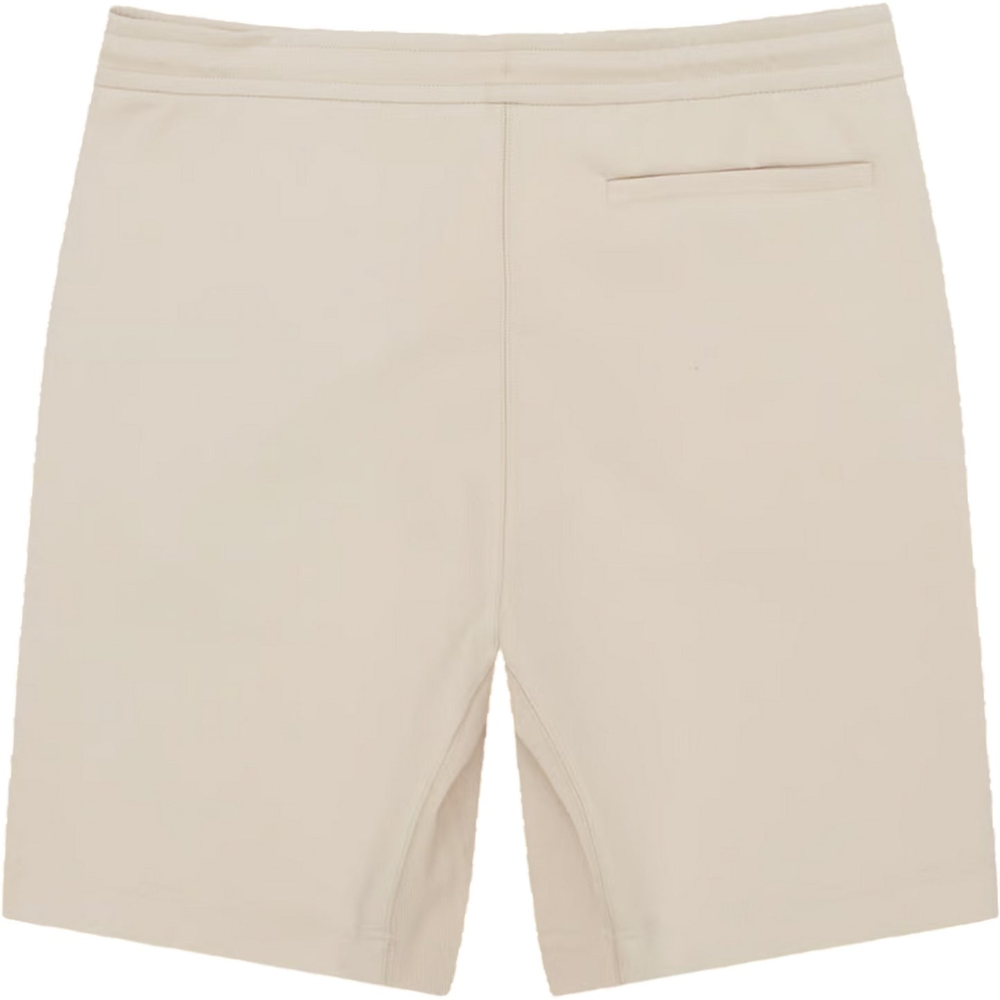 Beige - Back - Boss Mens Headlo Ribbed Sweat Shorts