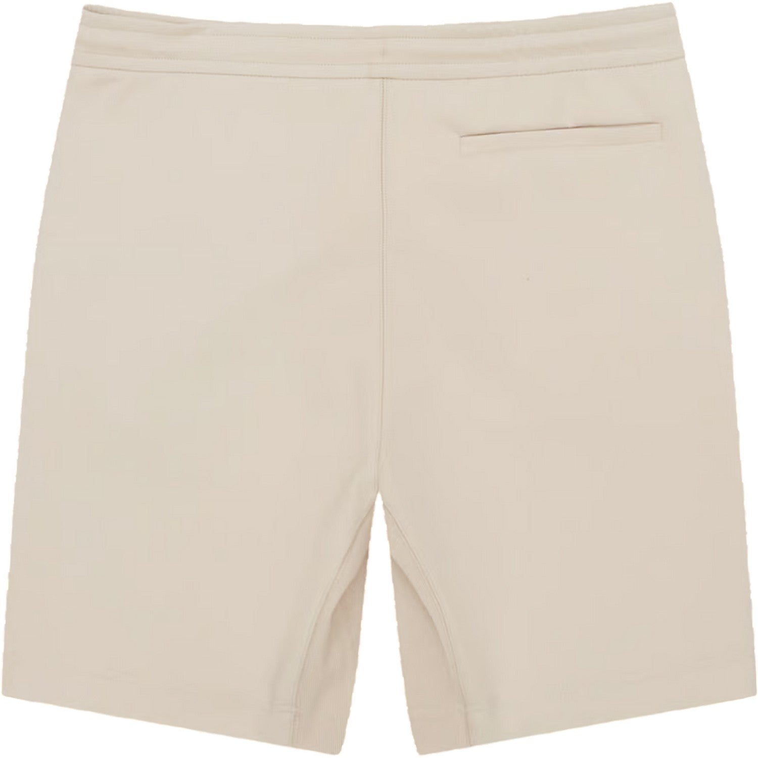 Beige - Back - Boss Mens Headlo Ribbed Sweat Shorts
