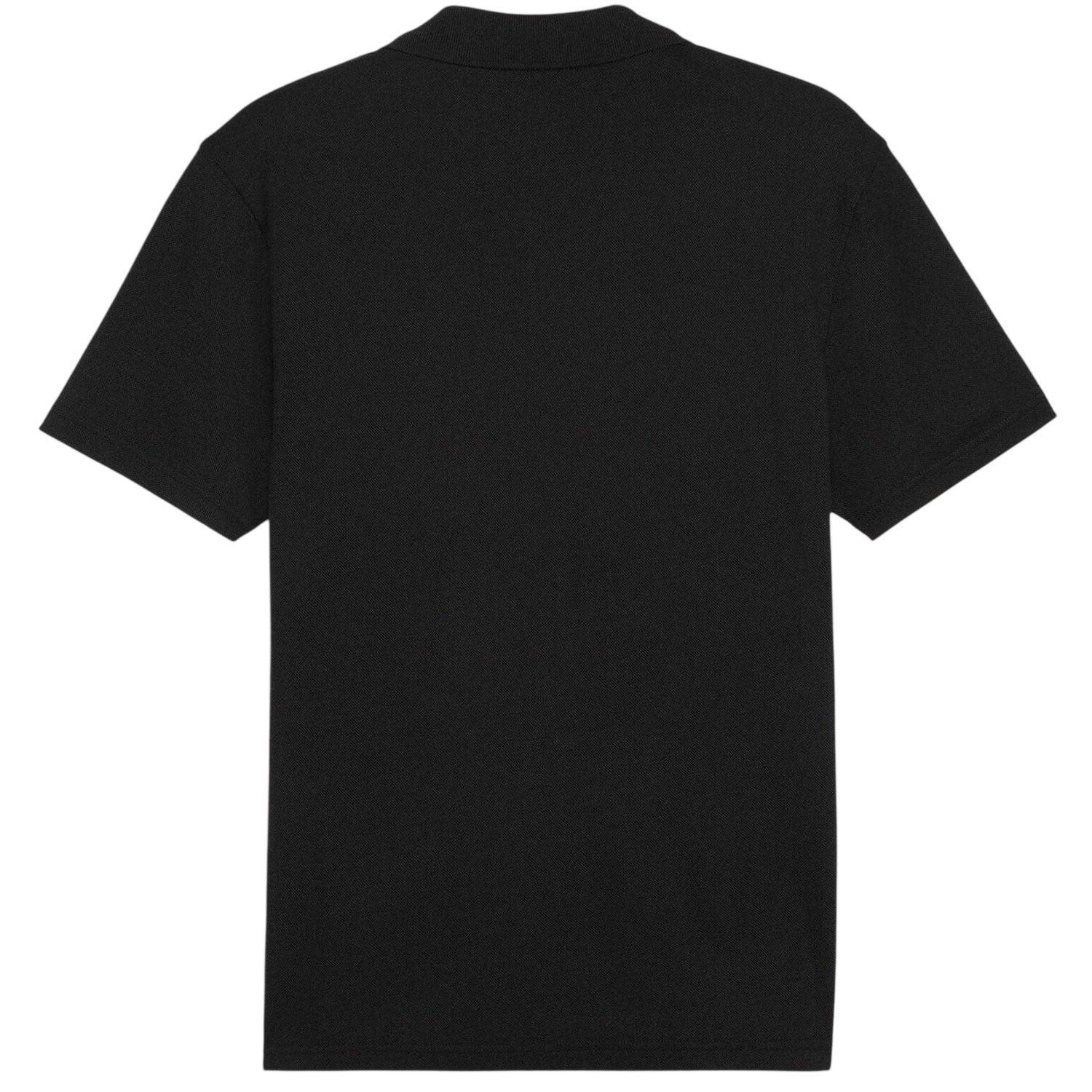 Black - Back - Puma Mens Logo Pique Polo Shirt