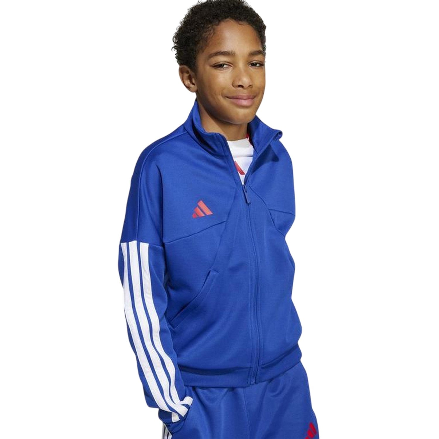 Blue - Side - Adidas Childrens-Kids House Of Tiro Track Top