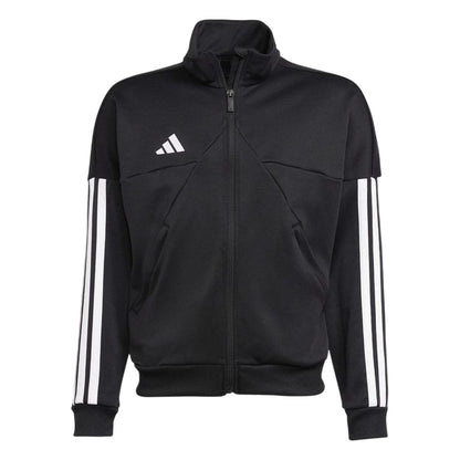 Black-White - Front - Adidas Childrens-Kids House Of Tiro Track Top