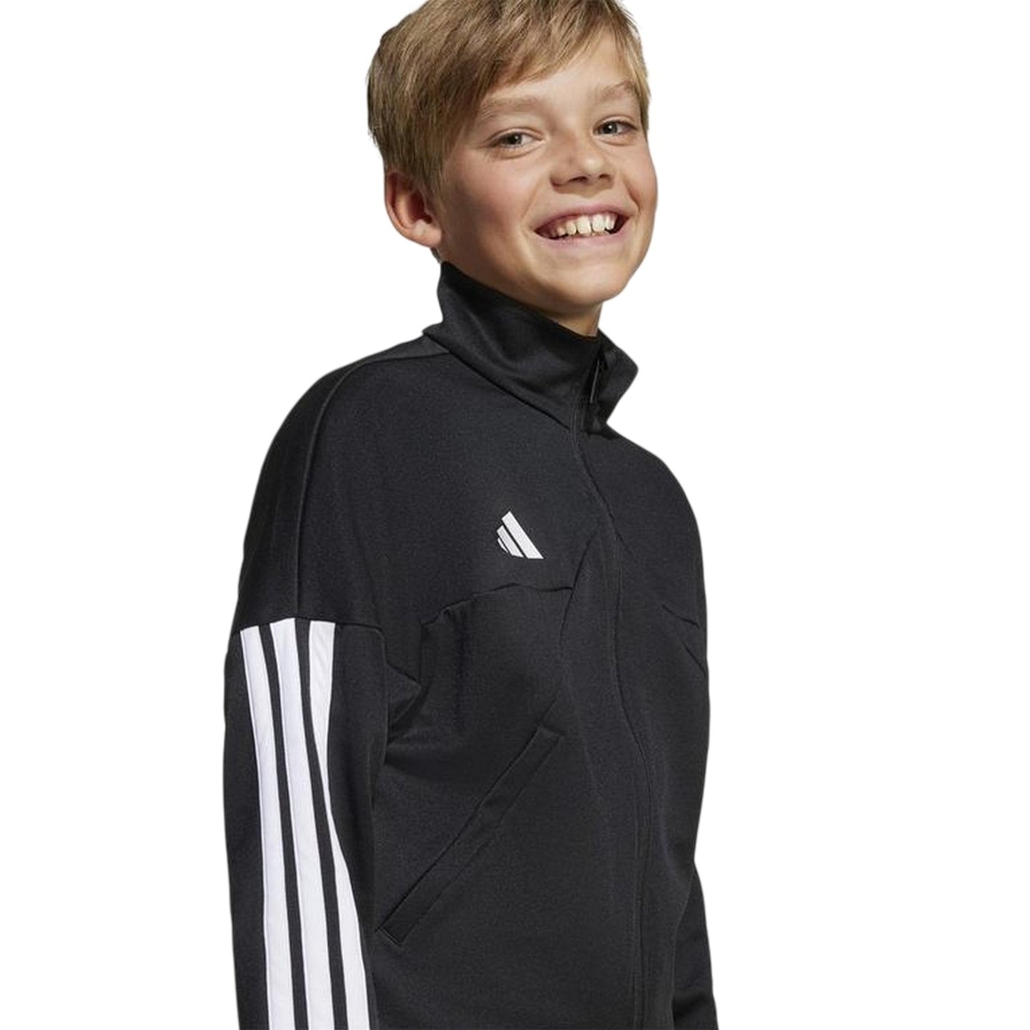 Black-White - Side - Adidas Childrens-Kids House Of Tiro Track Top