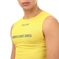 Yellow - Side - Skins Mens Cycle Sleeveless Base Layer Top