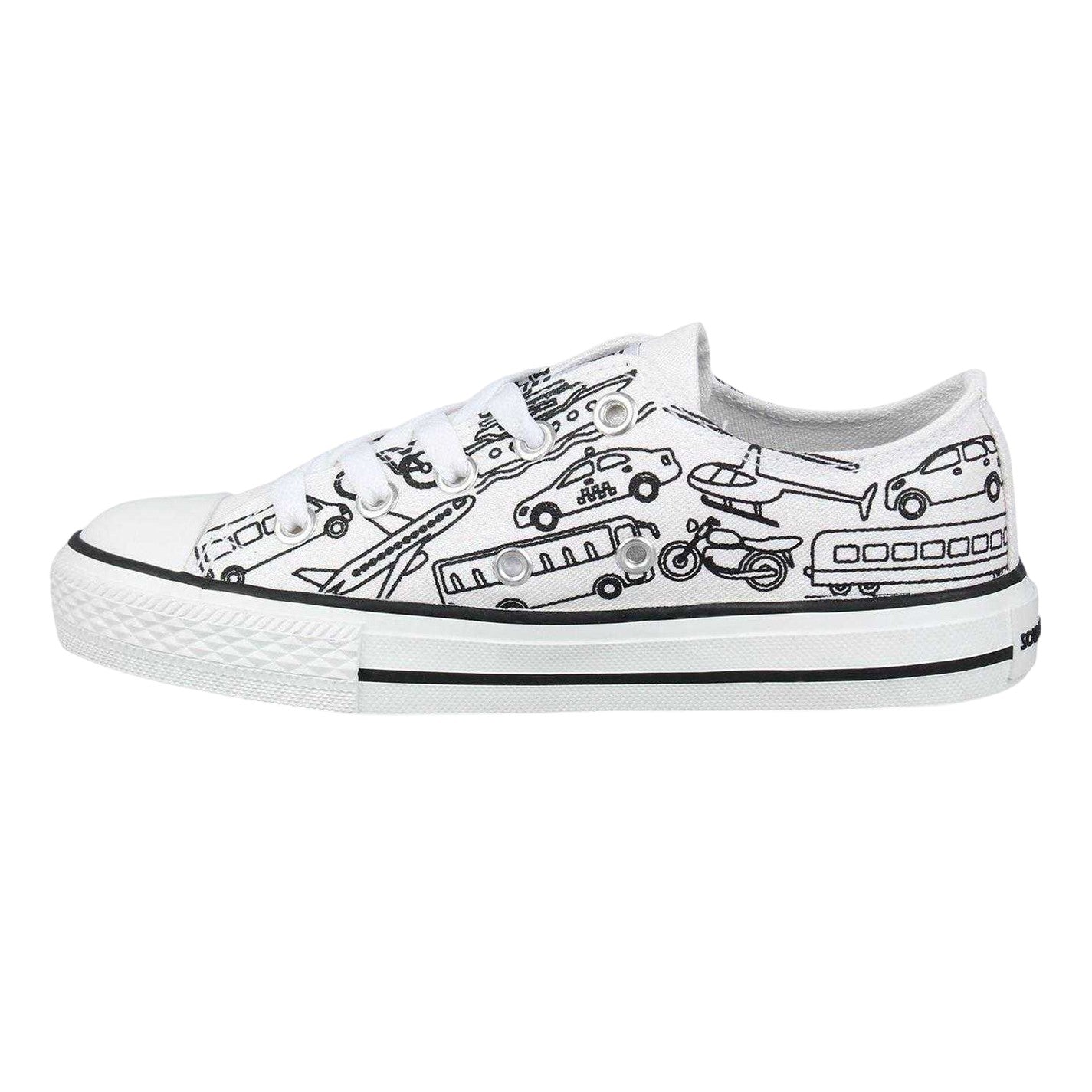 White - Back - SoulCal Childrens-Kids Cars Canvas Trainers