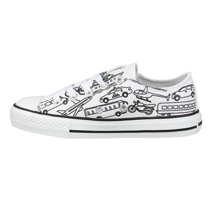 White - Back - SoulCal Childrens-Kids Cars Canvas Trainers