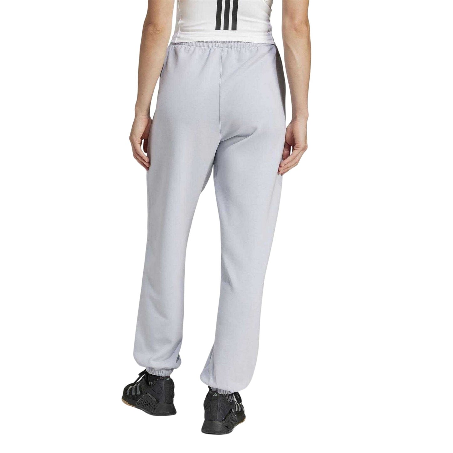 Silver - Back - Adidas Womens-Ladies Designed For Training Loose Joggers
