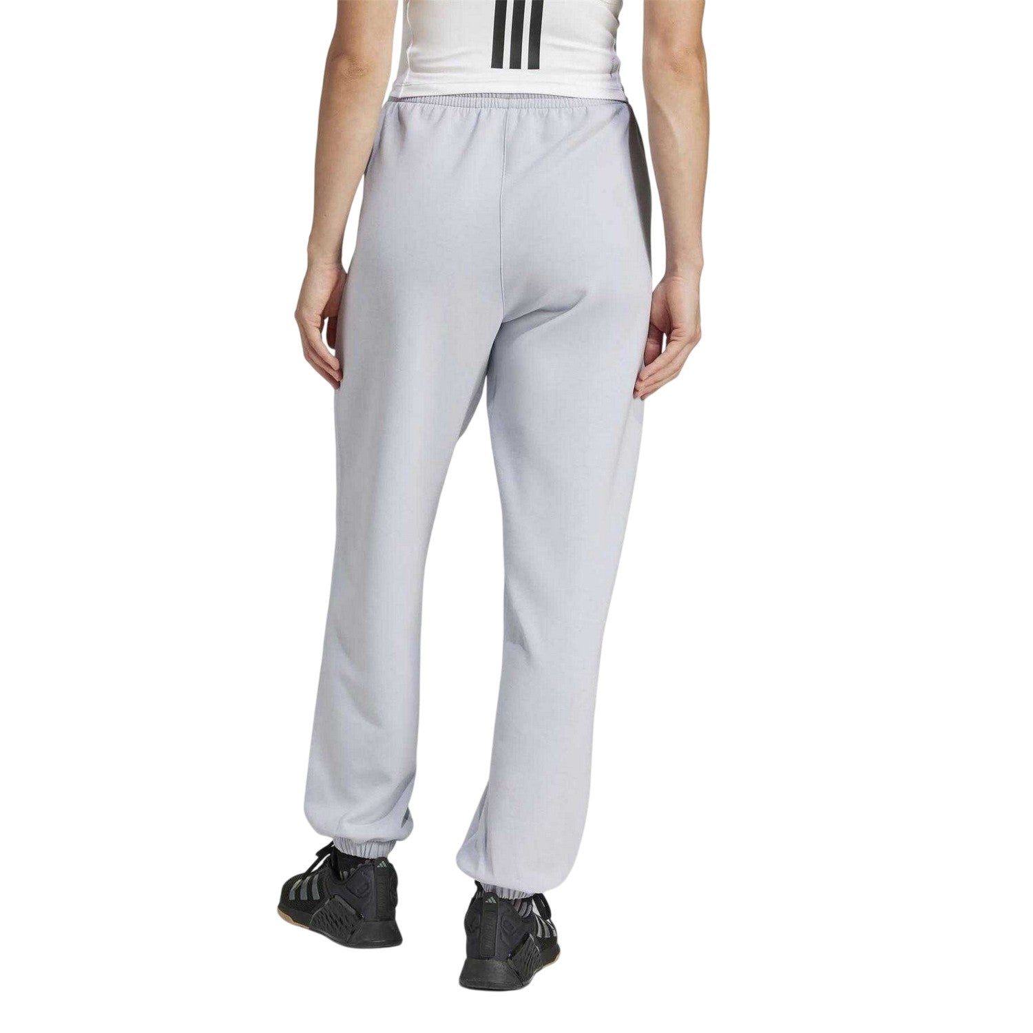 Silver - Back - Adidas Womens-Ladies Designed For Training Loose Joggers