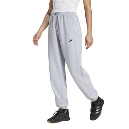 Silver - Pack Shot - Adidas Womens-Ladies Designed For Training Loose Joggers