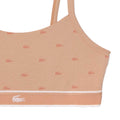 Pink - Back - Lacoste Womens-Ladies Logo Cotton Stretch Bralette