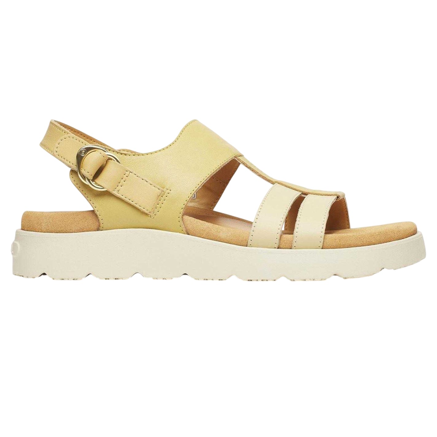 Caramel - Front - Merrell Womens-Ladies Leather Ankle Strap Flat Sandals
