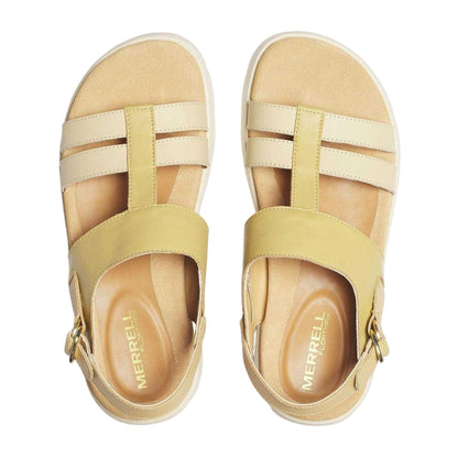 Caramel - Lifestyle - Merrell Womens-Ladies Leather Ankle Strap Flat Sandals