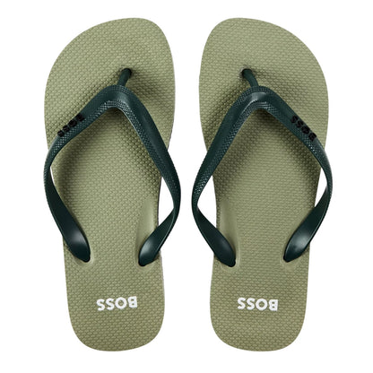 Green - Side - Boss Boys Rubber Slippers