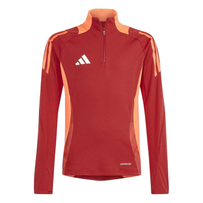Team Power Red - Front - Adidas Childrens-Kids Tiro 24 Funnel Neck Raglan Top