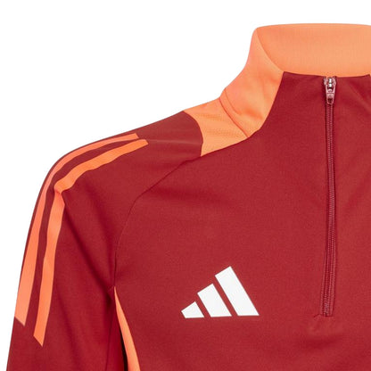 Team Power Red - Side - Adidas Childrens-Kids Tiro 24 Funnel Neck Raglan Top