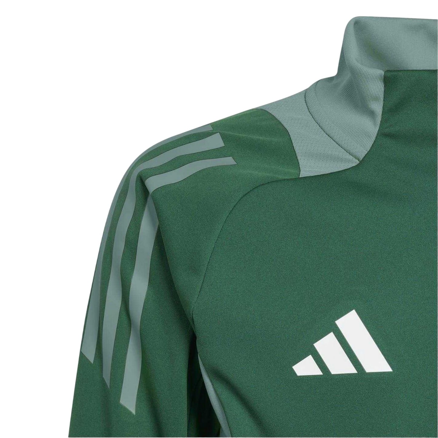 Dark Green - Side - Adidas Childrens-Kids Tiro 24 Funnel Neck Raglan Top