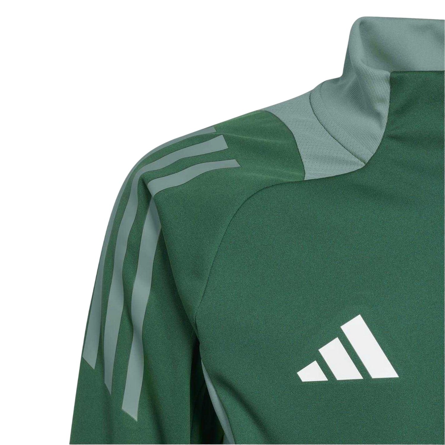 Dark Green - Side - Adidas Childrens-Kids Tiro 24 Funnel Neck Raglan Top
