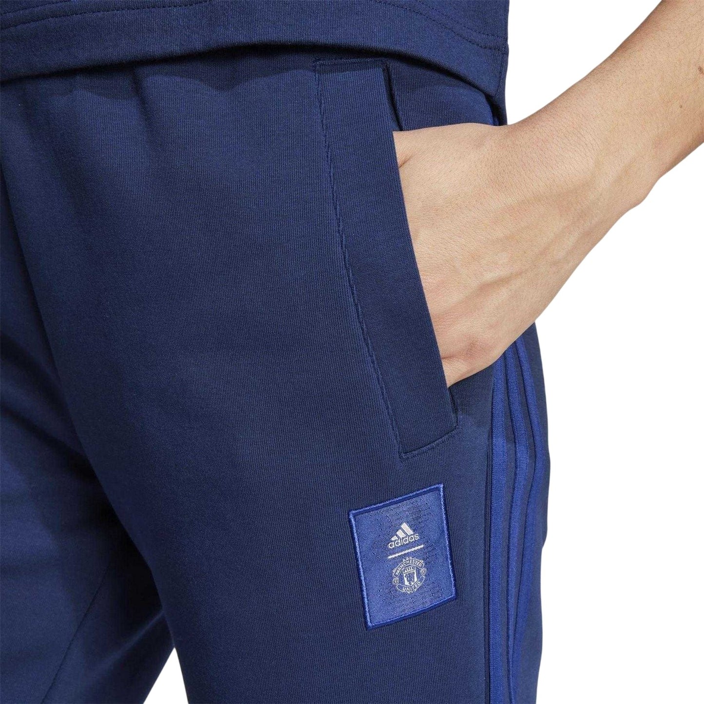 Night Indigo - Side - Adidas Womens-Ladies Manchester United FC Joggers