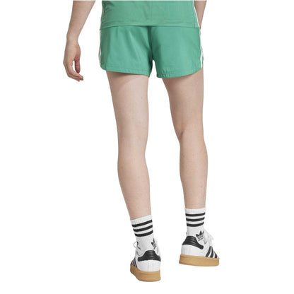 Green - Back - Adidas Womens-Ladies Hyperglam Woven Running Shorts