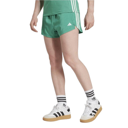 Green - Lifestyle - Adidas Womens-Ladies Hyperglam Woven Running Shorts