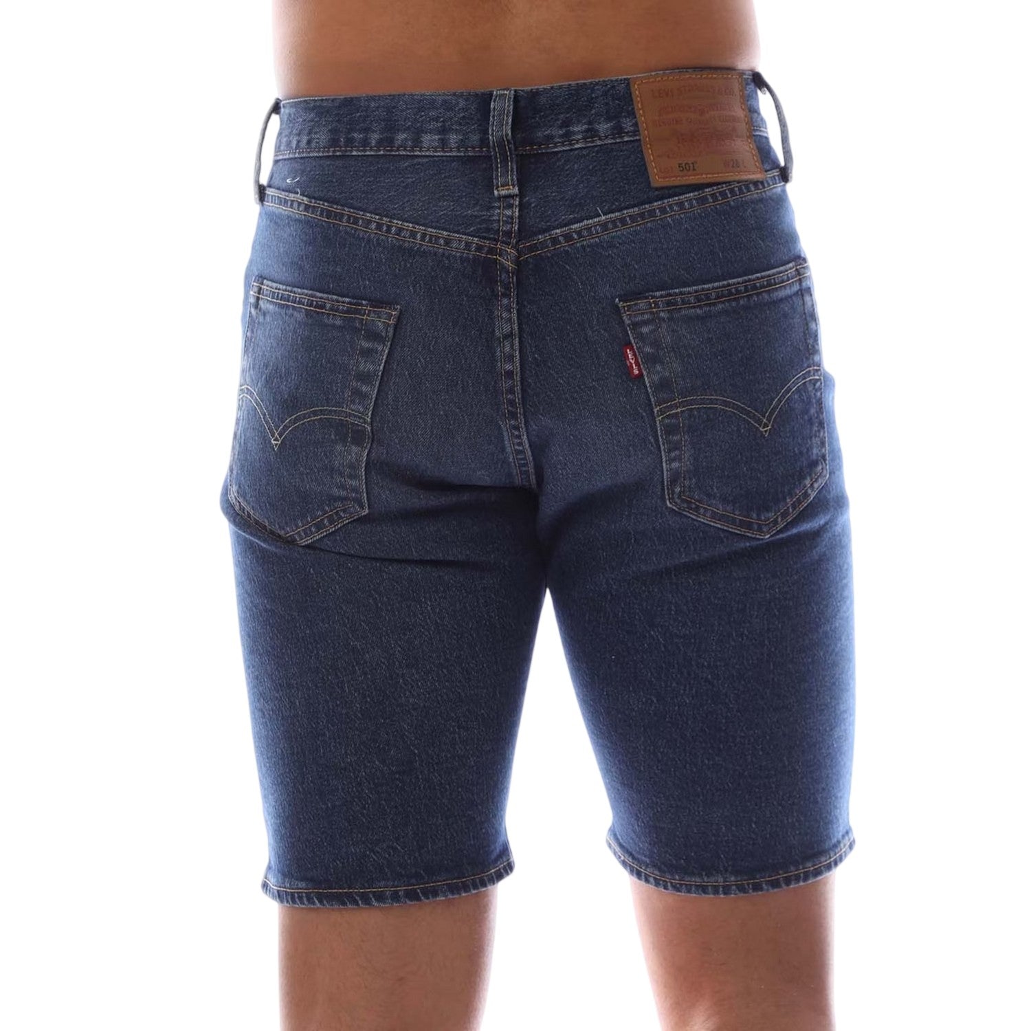 Denim - Back - Levis Mens 501 Original Denim Jean Shorts