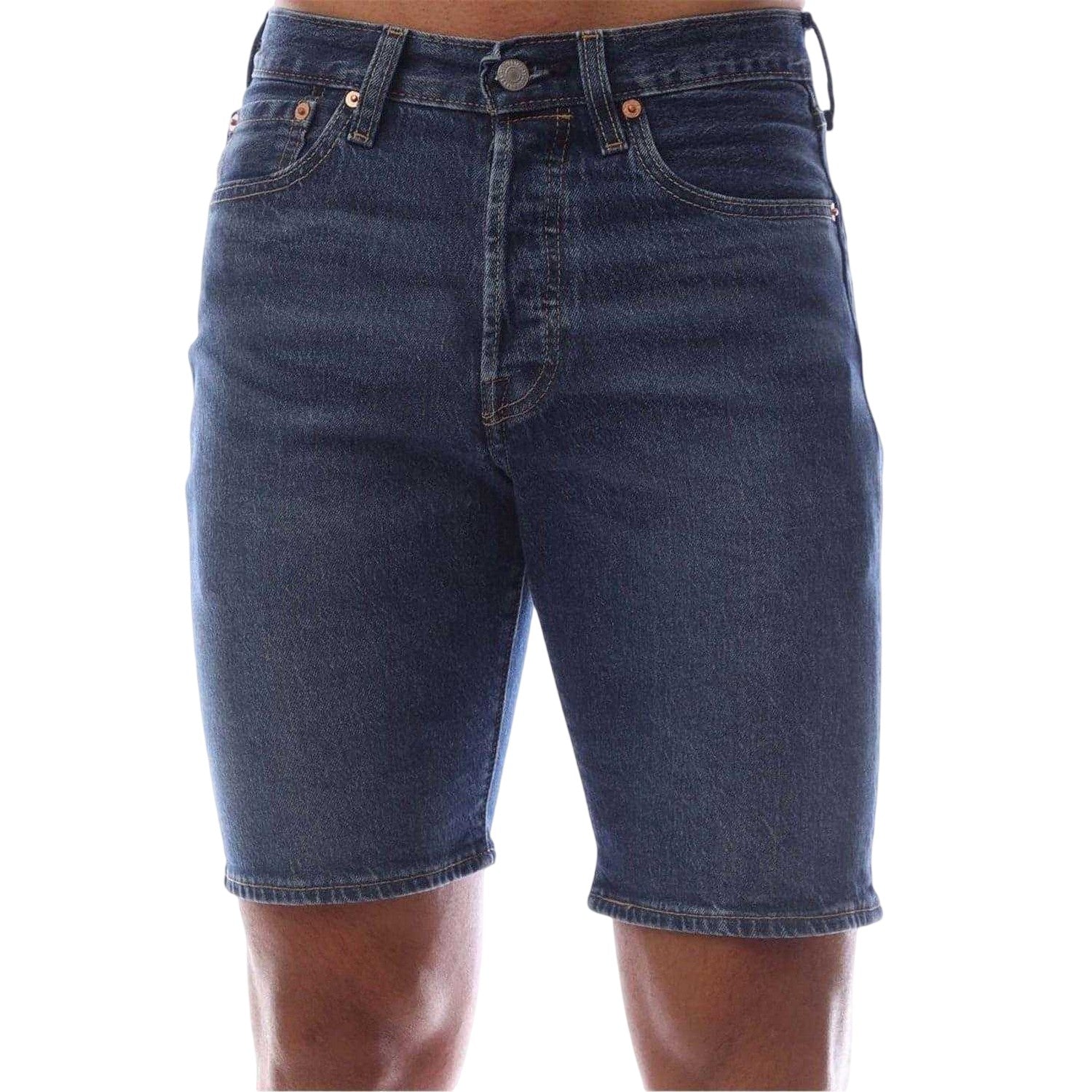 Denim - Front - Levis Mens 501 Original Denim Jean Shorts