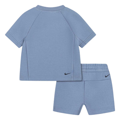 Blue - Back - Nike Childrens-Kids Tech Top & Bottom Set