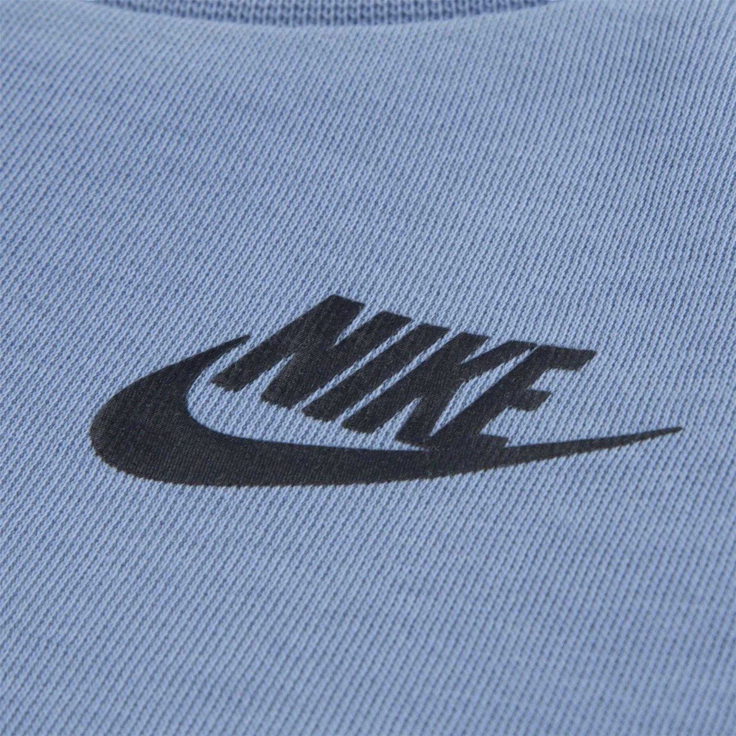 Blue - Side - Nike Childrens-Kids Tech Top & Bottom Set