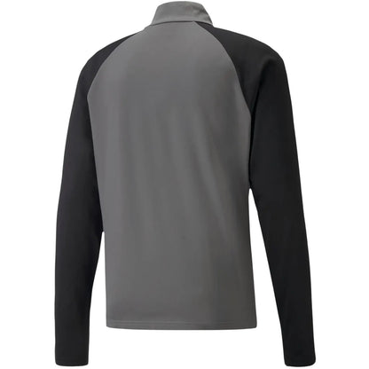 Grey - Back - Puma Childrens-Kids TeamLIGA Quarter Zip Fleece Top