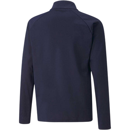Navy - Back - Puma Childrens-Kids TeamLIGA Quarter Zip Fleece Top
