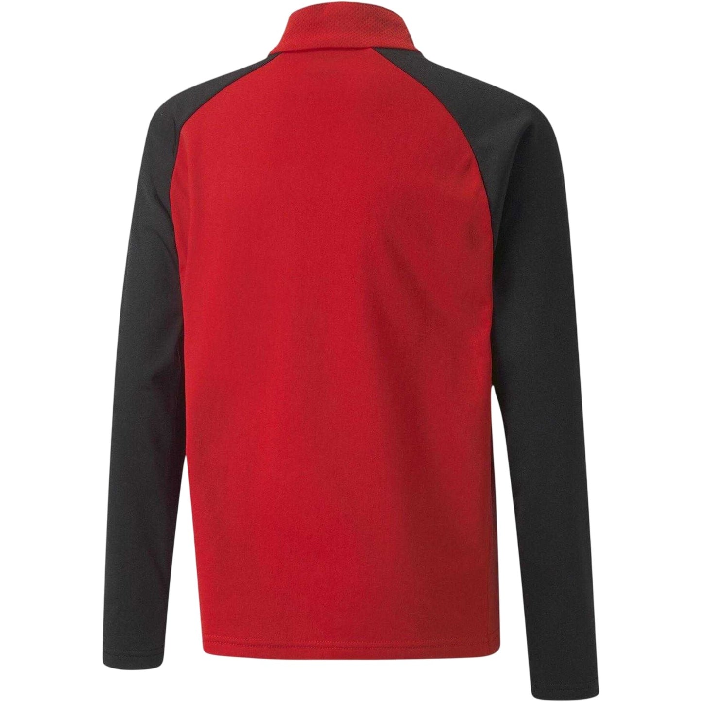 Red - Back - Puma Childrens-Kids TeamLIGA Quarter Zip Fleece Top
