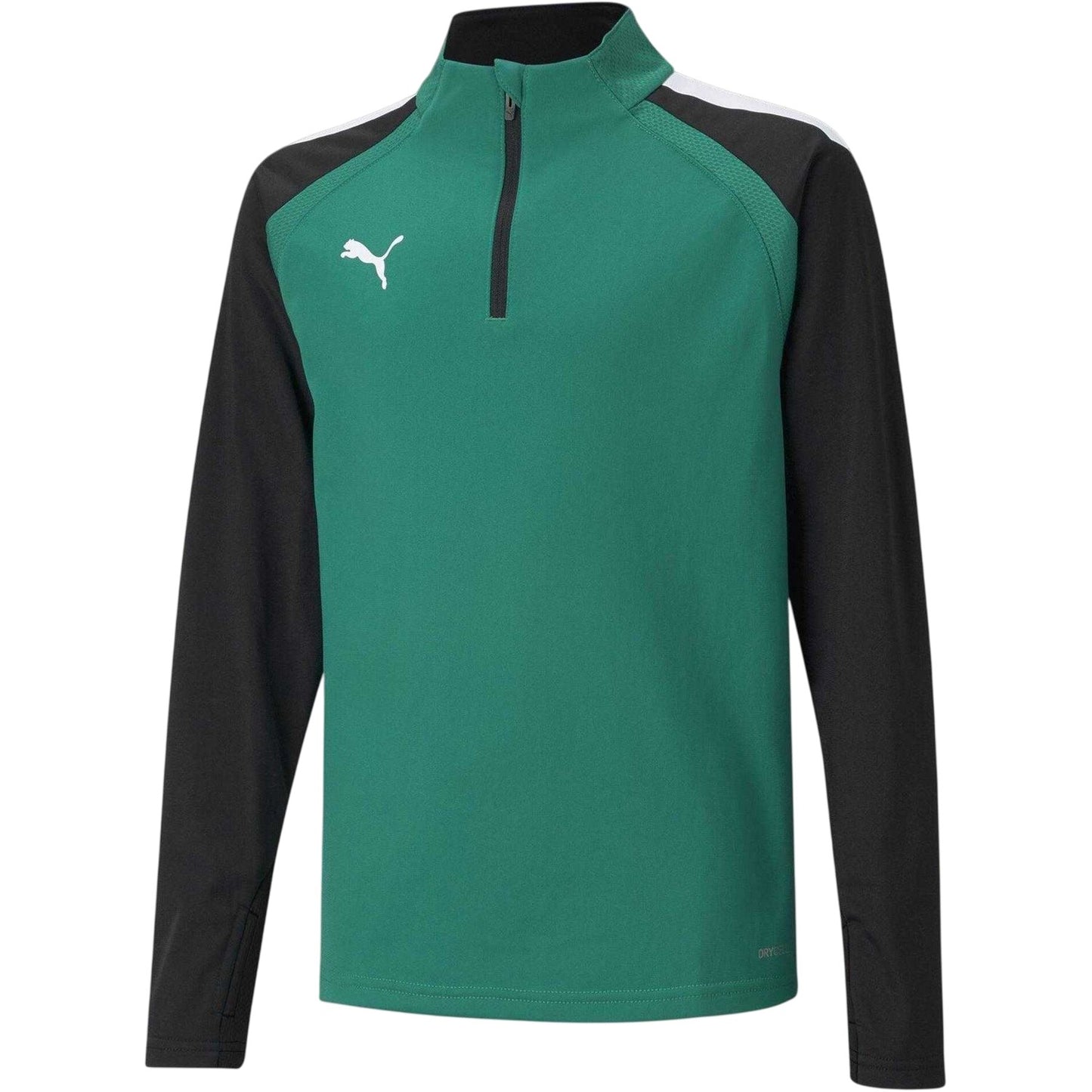 Green - Front - Puma Childrens-Kids TeamLIGA Quarter Zip Fleece Top