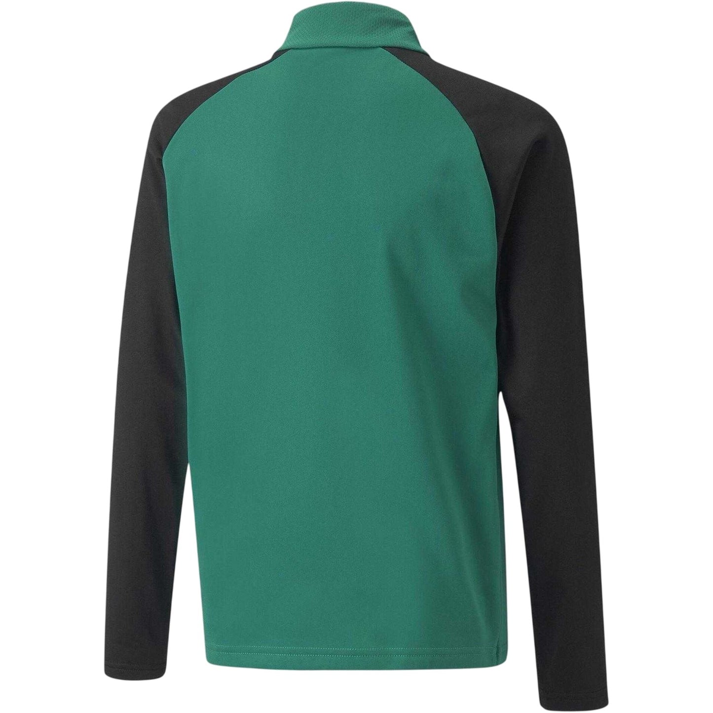 Green - Back - Puma Childrens-Kids TeamLIGA Quarter Zip Fleece Top