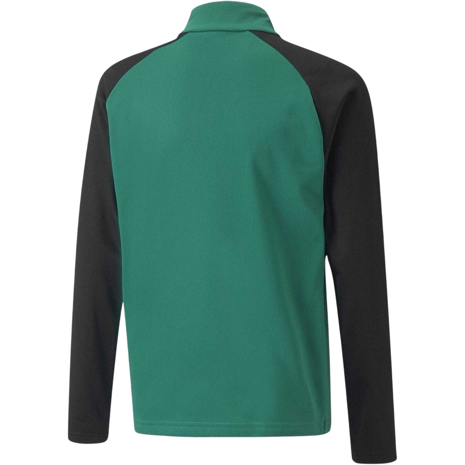Green - Back - Puma Childrens-Kids TeamLIGA Quarter Zip Fleece Top
