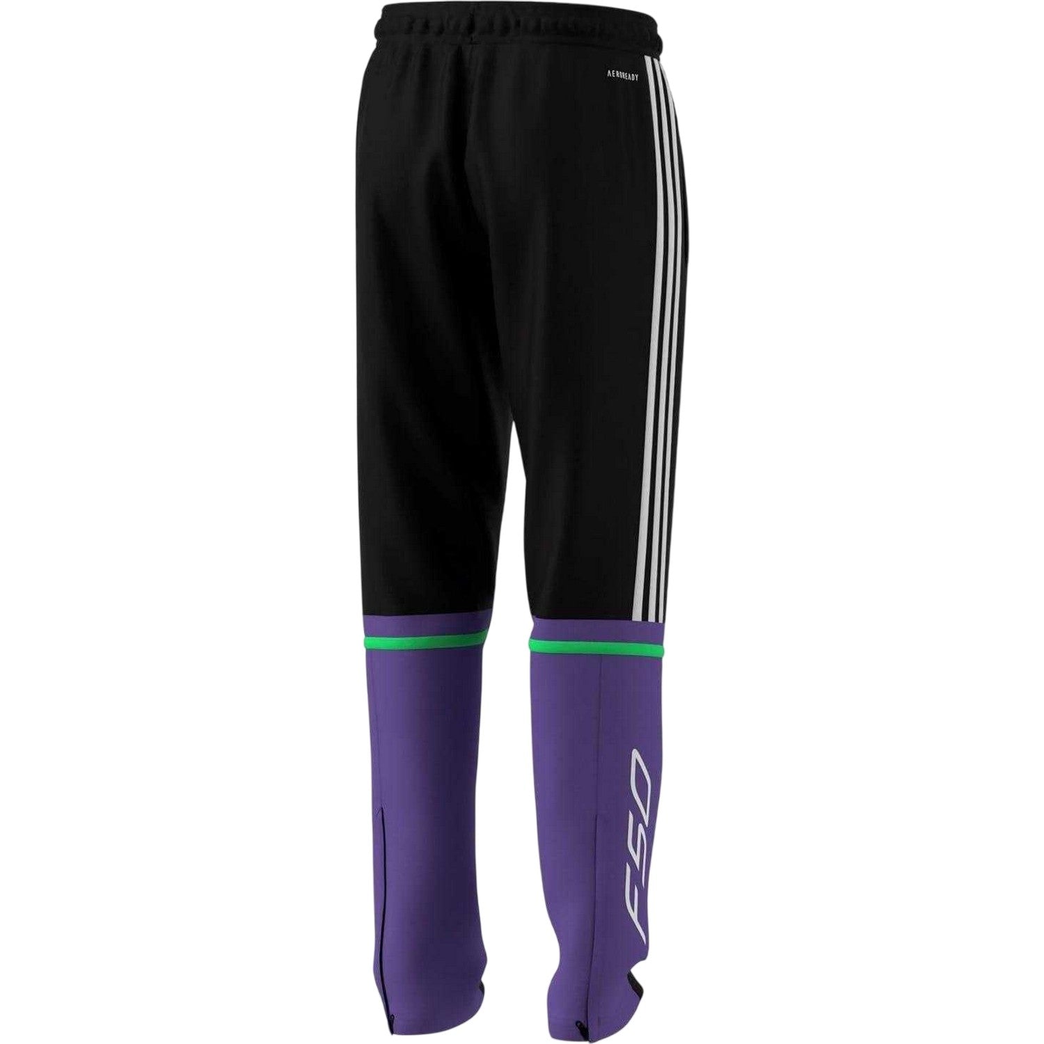 Black - Back - Adidas Childrens-Kids F50 3 Stripes Tracksuit Bottoms