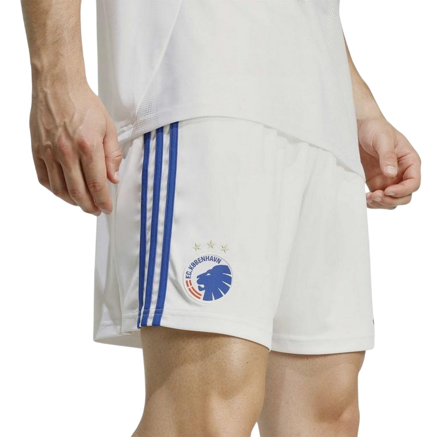White-Blue - Side - CCDK Copenhagen Mens 2025 2026 Adidas Football Shorts