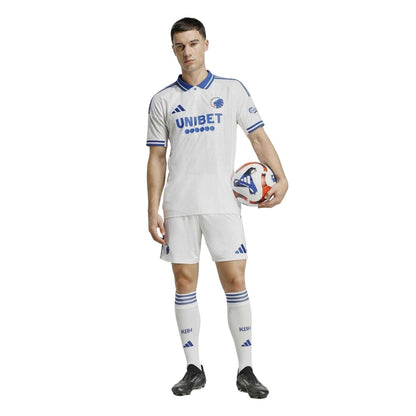 White-Blue - Pack Shot - CCDK Copenhagen Mens 2025 2026 Adidas Football Shorts