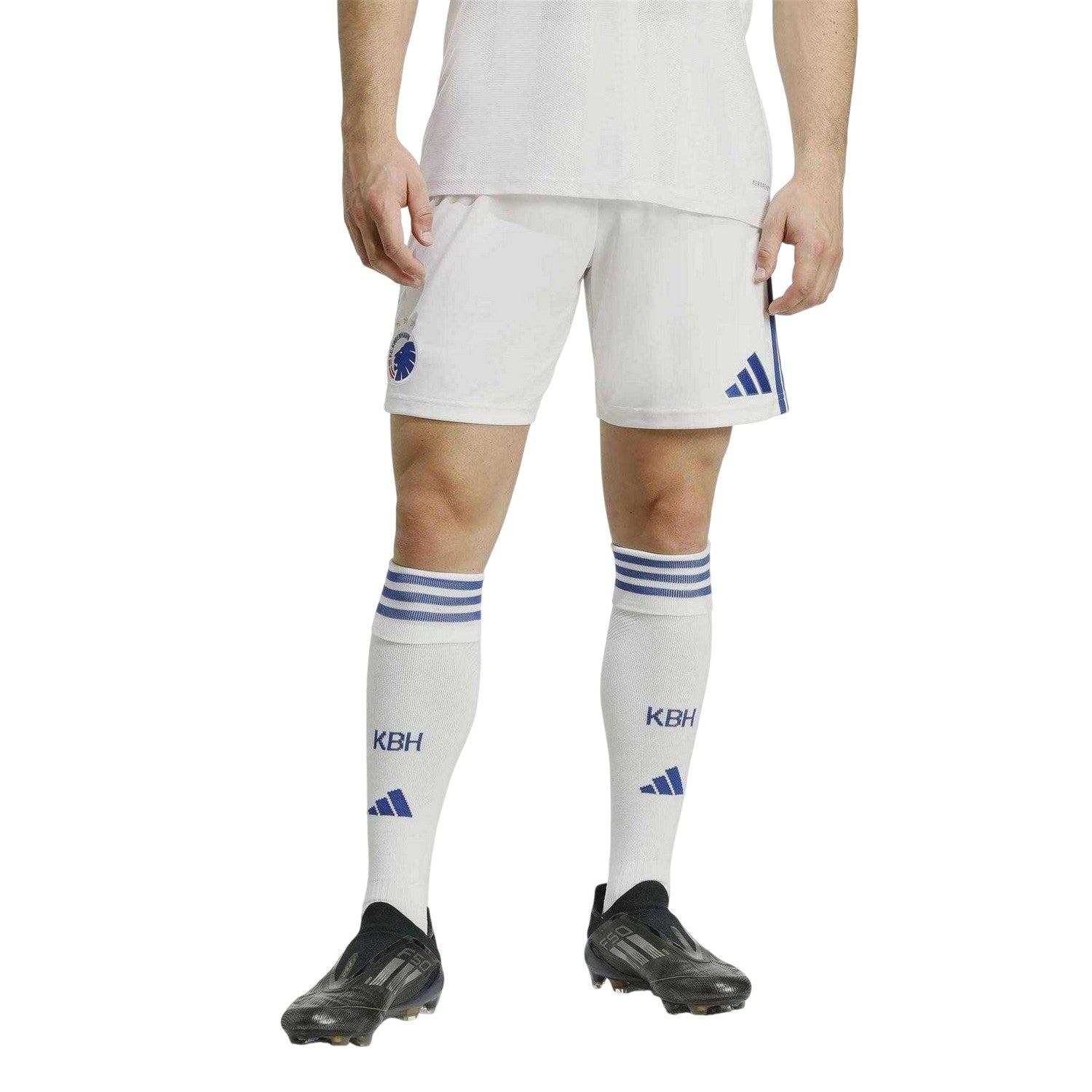 White-Blue - Front - CCDK Copenhagen Mens 2025 2026 Adidas Football Shorts