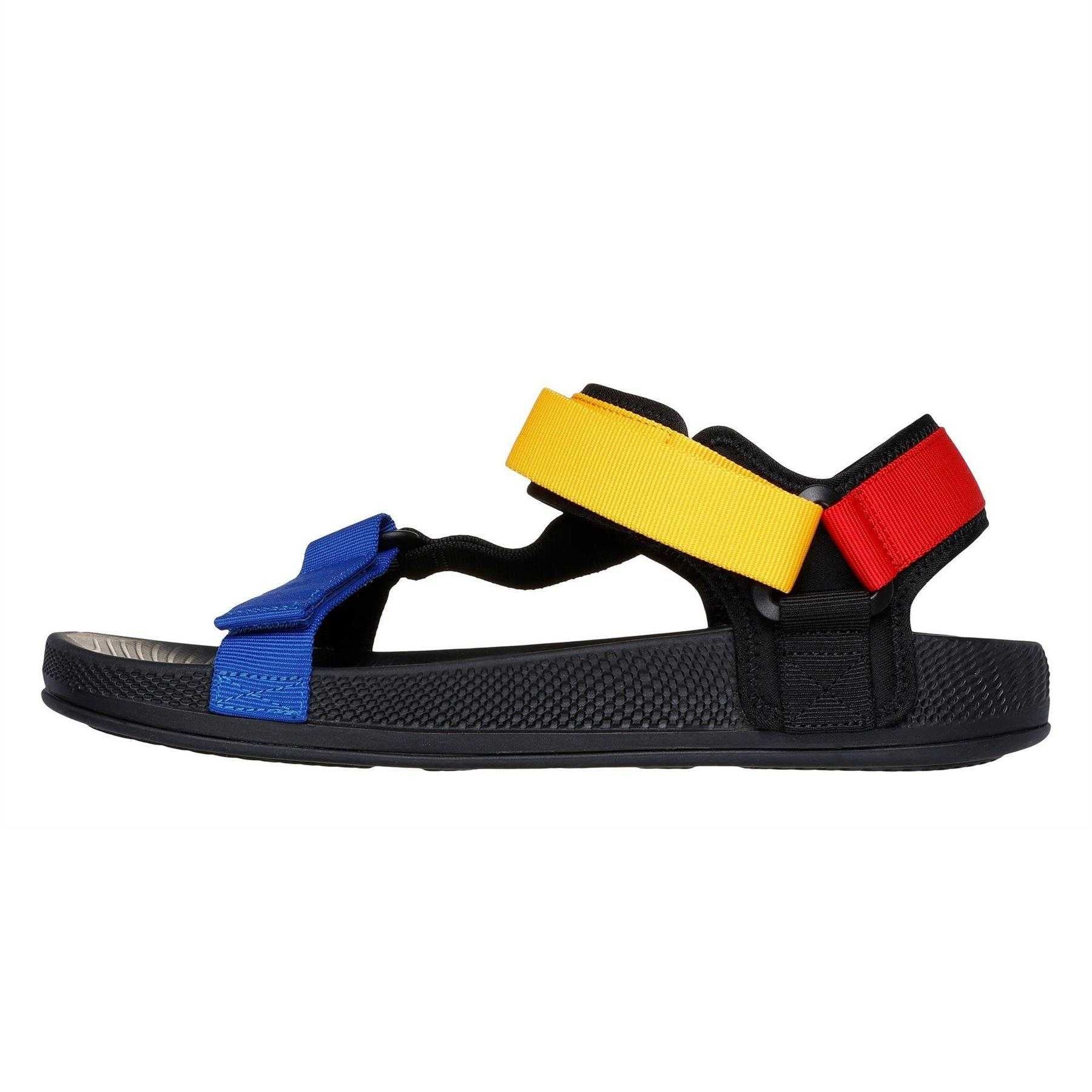 Black - Back - Skechers Mens Hyperslide Textile Sliders