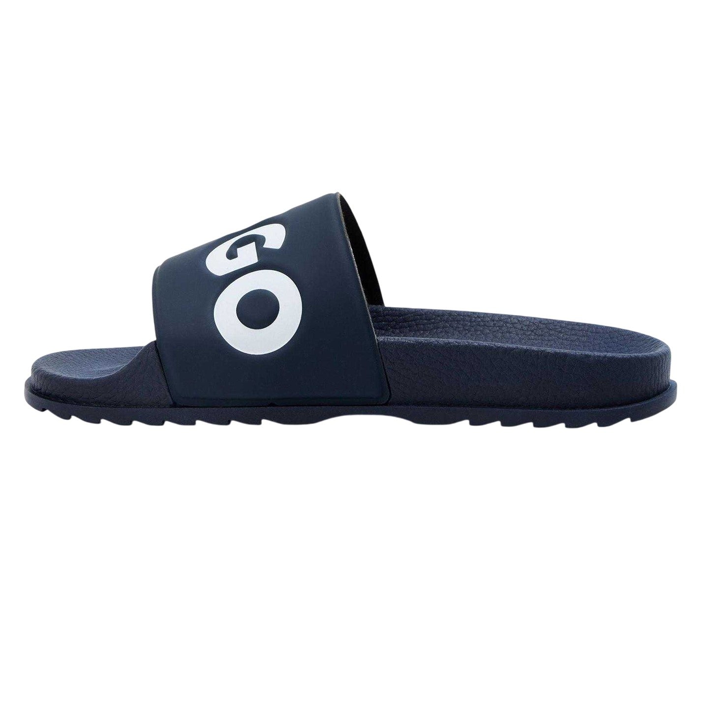 Dark Blue - Back - Hugo Mens Match It Rubber Flat Slides