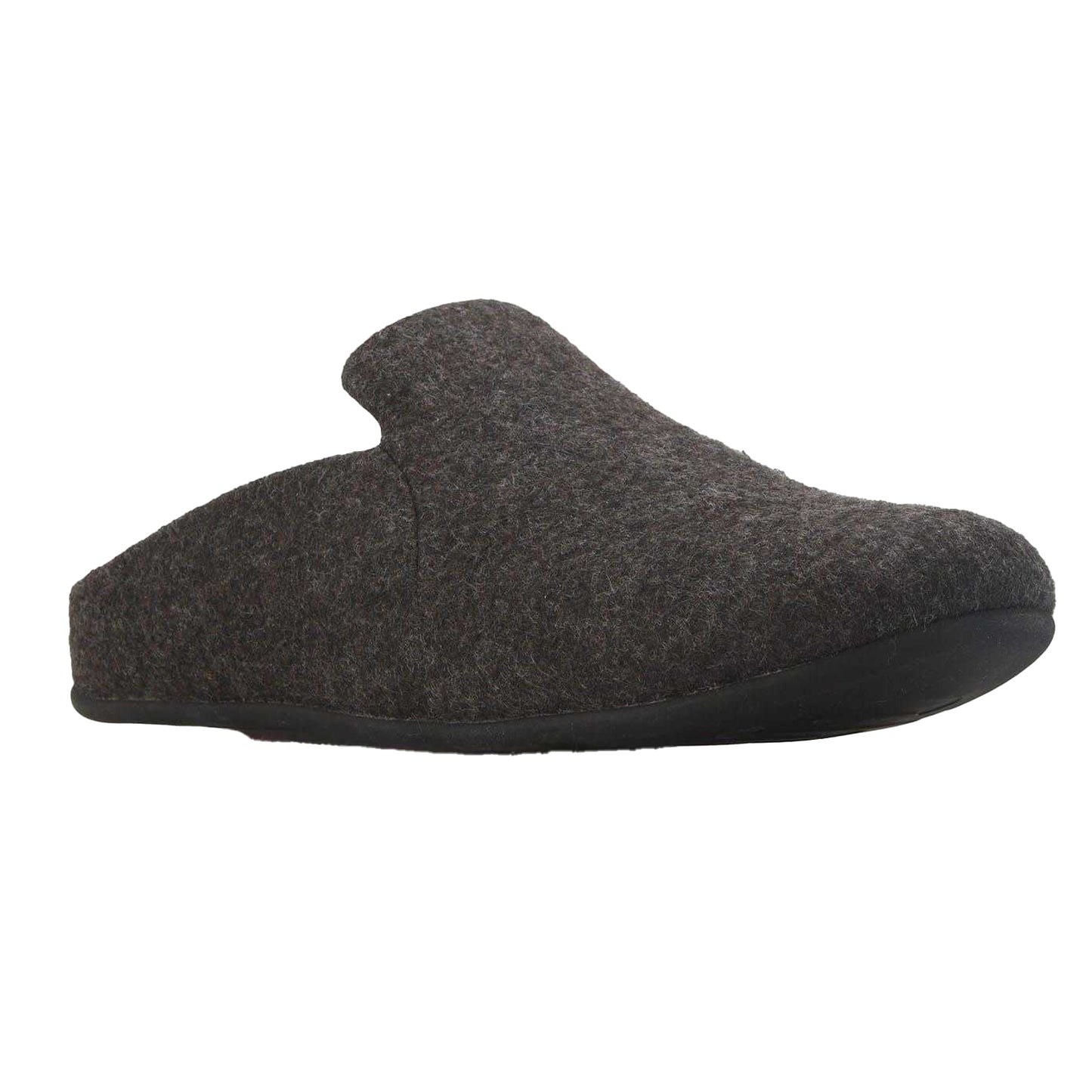 Black - Front - FitFlop Womens-Ladies Chrissie II Haus e01 Felt Slippers