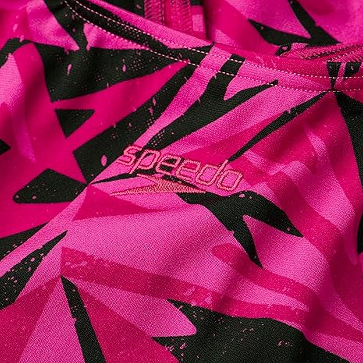 Black-Pink - Side - Speedo Womens-Ladies Hyperboom One Piece Swimsuit