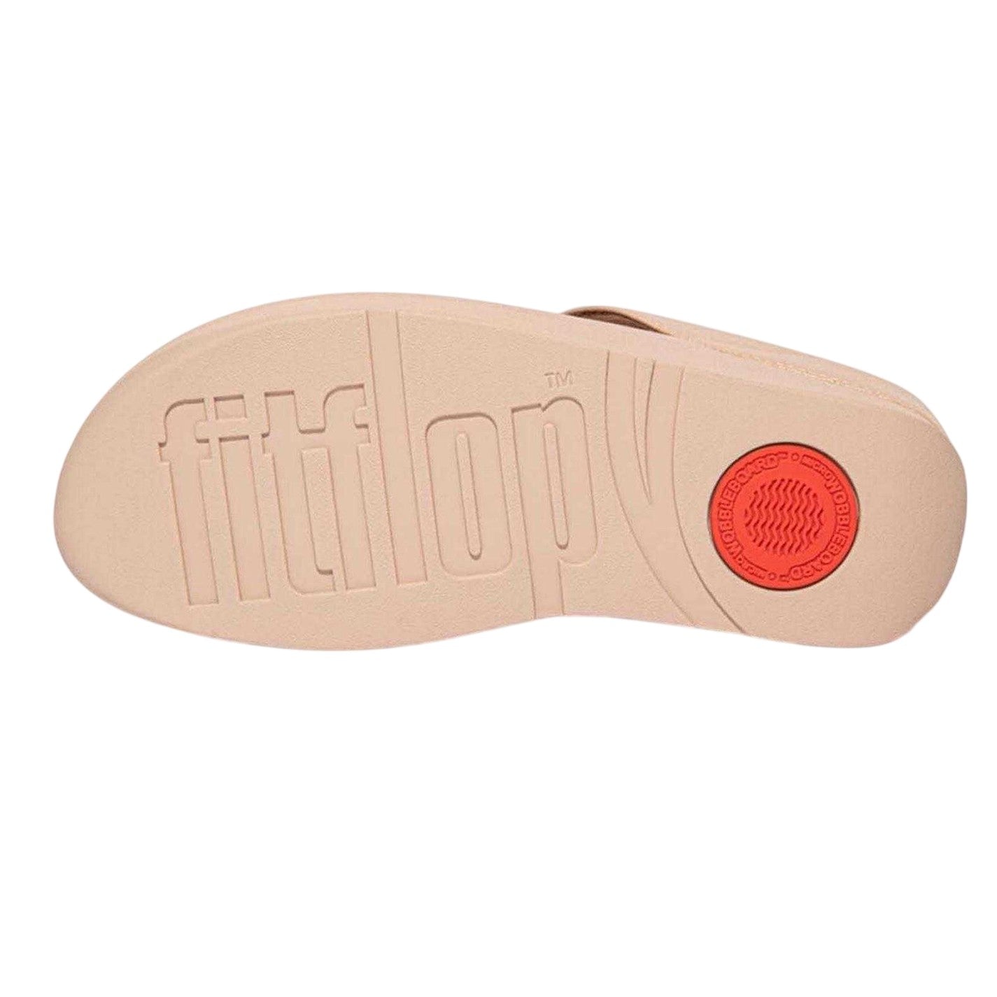 Beige - Back - FitFlop Womens-Ladies Halo Toe Post Wedge Sandals
