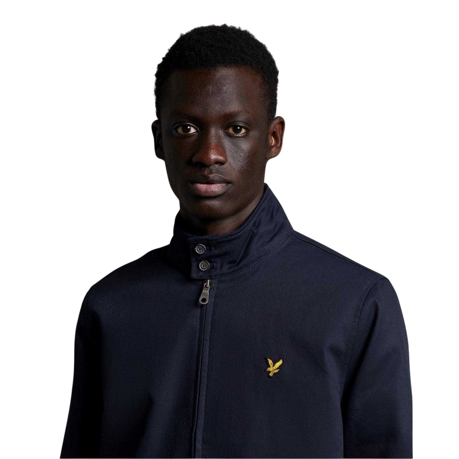 Navy - Side - Lyle & Scott Mens Full Zip Harrington Jacket